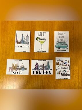New, Lot of 6 Moonlight Makers Illustrated Magnets- See Photos/Description